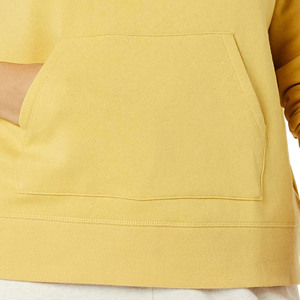 Hoodies oversize épais pour femmes, style streetwear décontracté, épaules tombantes, tricotés 100% coton, unisexe, vierges, délavés à l'acide, ourlet brut, automne - Product Image 4