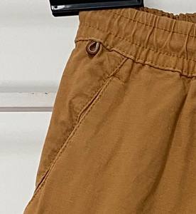 Shorts de sport décontractés pour hommes en sergé, couleur unie, délavé, taille mi-haute, élastique, respirant, fonctionnel, avec cordon de serrage, anti-plis - Product Image 4