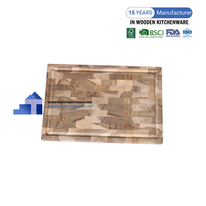 Planche à découper en bois personnalisée à grain d'extrémité naturel la plus vendue pour la vente en gros d'ustensiles de cuisine du fabricant vietnamien pour la vente en gros - Product Image 2