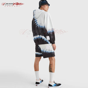 Conjunto de Sudadera con capucha y pantalones cortos urbanos informales personalizados para hombre con cuello con capucha ligero ajustado y estampado de logotipo para invierno - Product Image 4