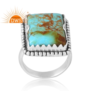 Dernière vente 925 argent Sterling naturel Kingman Turquoise bague en pierres précieuses bijoux personnalisés pour les femmes cadeau pour elle - Product Image 1