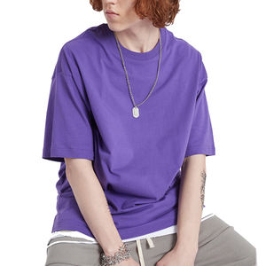 Camisetas Personalizadas de Alta Calidad 2024, Tejidas, para Hombre, Lisas, de Peso Pesado, Corte Regular, de Algodón/Fibra de Bambú, con Impresión Personalizada - Product Image 3