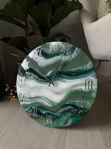 STATEMENT Epoxy Resin Wall Clock Epoxy Resin Living Room best qulatiye Furniture <b>Home</b> <b>Decor</b> Wall Clock Customized best - Product Image 3