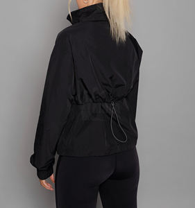 Chaquetas cortavientos personalizadas para hombre, chaqueta impermeable de poliéster y nailon con logotipo personalizado y cremallera para deportes al aire libre y correr - Product Image 4