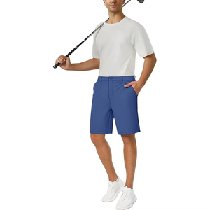 Blanc décontracté Golf Polyester hommes Shorts Logo personnalisé séchage rapide évacuation de l'humidité entraînement couleur unie Cargo Shorts Sexy pantalon court - Product Image 3