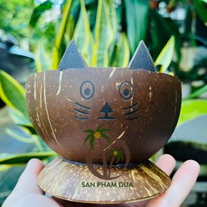 Juego de Tazas y Cucharas de Cáscara de Coco Artesanal / Taza de Coco Natural de Vietnam / Taza de Coco Reutilizable Ecológica a Precio Económico - Product Image 3