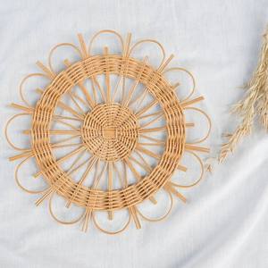 Handbraided Woven <b>Wicker</b> Plate Chargers for Wedding Party Event Wholesale Brown Rattan Plate Chargers - Product Image 5