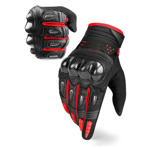Gants de moto de course protecteurs en cuir pleine main, antidérapants et respirants pour la conduite - Product Image 1