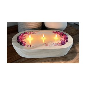 Bols à pâte en bois au design vintage fait à la main pour la fête Ensemble au design de luxe dans un bougeoir décoratif - Product Image 1