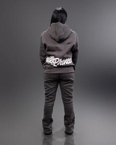 Conjunto de pantalones de chándal y Sudadera con capucha unisex para hombre, chándales de dos piezas informales de estilo sólido con logotipo frontal - Product Image 1