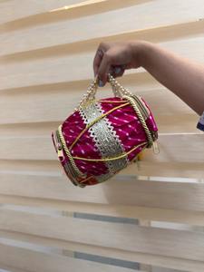 Mini Dhol Bridal Shower Bags Mehandi Giveaways Sangeet <b>Favor</b> Nikah Pouches Haldi Ceremony Destination Weddings Bridesmaid Gift - Product Image 2