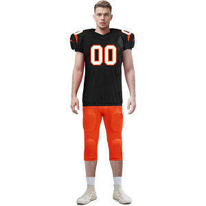 Uniforme de football américain pour équipe adulte en gros, col en V, ajusté, en sergé, uniforme de football américain pour les jeunes - Product Image 5