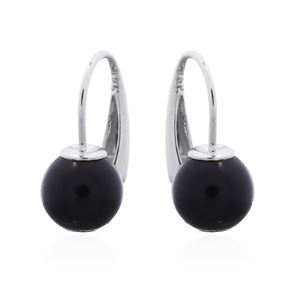 Impresionantes Pendientes Colgantes de Perlas Negras de Lujo para Minoristas - Product Image 1