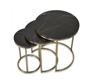 Alta demanda, mesa auxiliar redonda de última calidad con mesa auxiliar de metal y mármol, uso para sala de estar, hogar, oficina a buen precio - Product Image 1