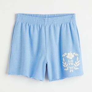 Meilleures ventes T-shirt long uni à logo personnalisé, ensemble deux pièces sport d'été - Product Image 1