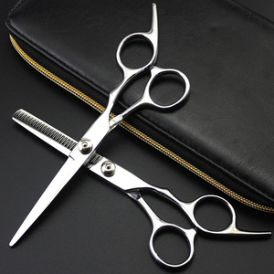 Tijeras de afeitar de peluquero profesional 6 "5,5 pulgadas tijeras de adelgazamiento de peluquería de acero inoxidable corte para hombres - Product Image 3