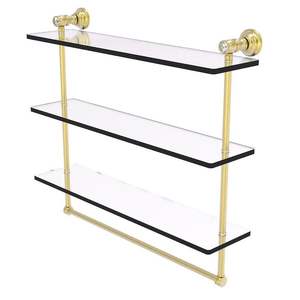 Durable brass <b>shelves</b> racks golden polished for bathrooms <b>kitchens</b> bedrooms living with decorative functional stylish purpose - Product Image 4