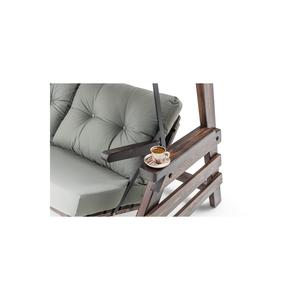 Belek Swing 3 persone giardino esterno in legno balcone e terrazza altalena grigio