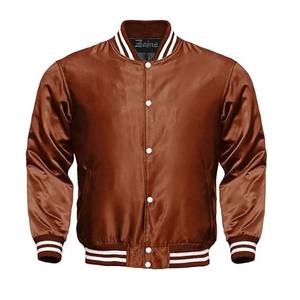 Personalizado al por mayor 100% poliéster satén Varsity bombardero béisbol chaqueta de invierno chaqueta personalizada - Product Image 1