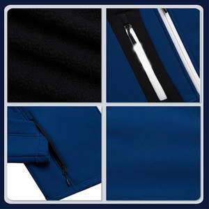 Usine OEM ODM Vestes Softshell Personnalisées de Haute Qualité pour Hommes Denim Vintage Col Montant Imperméable Sans Capuche pour le Devant d'Hiver - Product Image 3