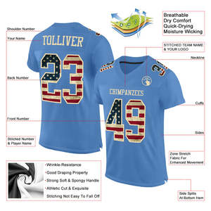 Camiseta de fútbol americano juvenil de calidad de élite de ajuste personalizado, uniforme de entrenamiento deportivo sublimado de secado rápido, equipo transpirable para clubes - Product Image 2