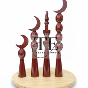 เครื่องประดับไม้รูปพระจันทร์เสี้ยวเดือนรอมฎอนทำด้วยมือของตกแต่งบ้านแบบอิสลามประดับโต๊ะทำจากไม้ - Product Image 6