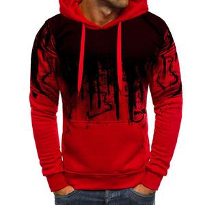 Sudaderas con capucha de diseño degradado de lana mezclada de algodón para hombre informal Sudaderas con capucha de ajuste regular para logotipo personalizado - Product Image 5