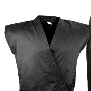 Uniforme de Taekwondo y Karate de Algodón 100%, Ligero, Elástico, Transpirable, con Cuello en V, sin Mangas, Conjunto de Ropa para Artes Marciales BJJ - Product Image 4