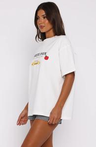Camiseta Holgada Blanca de Verano para Mujer, Estampado Ecológico, Estilo Urbano - Product Image 4