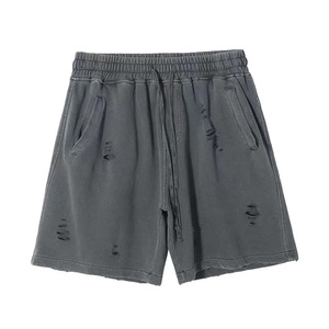 Shorts Oxford pour hommes, vintage, délavés à l'acide, imprimés, en polyester/coton, coupe droite, mi-longueur, décontractés, écologiques, respirants, séchage rapide - Product Image 4