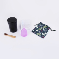 100% grado médico silicona señora cuidado de la salud reutilizable plegable período copa menstrual Copa