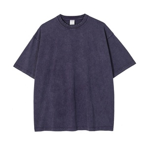 T-shirt délavé à l'acide pour hommes en gros Streetwear Hip Hop Stone 100% coton t-shirts avec logo personnaliser t-shirt vintage surdimensionné - Product Image 6