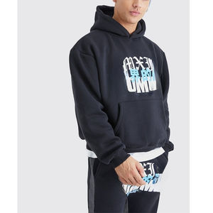 Ensemble de survêtement pour homme de haute qualité, pantalon large à jambes évasées, imprimé vintage, tissé pour l'hiver, coupe ample, manches longues - Product Image 3