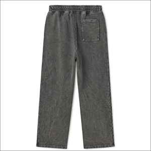 Pantalon de jogging unisexe de qualité supérieure pour homme, coupe ample décontractée, lavage à l'acide, logo personnalisé brodé, molleton, coupe droite - Product Image 4