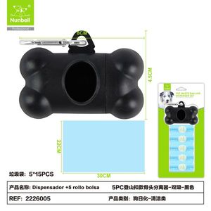 Dispensador de Bolsas para Desechos de Mascotas con 5 Rollos de Bolsas para Excrementos de Perro - Product Image 2