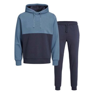 Chándal de invierno con capucha personalizado de alta calidad para hombre, ropa deportiva de compresión para correr, gimnasio, Fitness, conjuntos de 2 uds, ropa de entrenamiento con contraste - Product Image 1