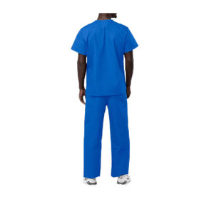 Alta calidad de manga corta Unisex cuello en V médico uniforme mejor Hospital Scrubs cuatro vías estiramiento Spandex Scrub uniformes conjuntos - Product Image 3