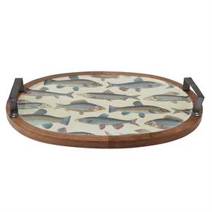 ชามไม้เคลือบพร้อมช้อนของตกแต่งดีไซน์สีไม่เหมือนใครชามเสิร์ฟทันสมัยสไตล์แฟนซี - Product Image 2