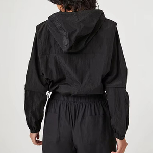 Veste coupe-vent légère en nylon softshell imperméable personnalisée pour femmes, vêtements de rue, sport de plein air, course à pied - Product Image 2