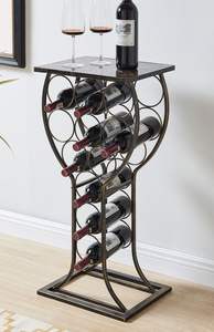 Popular superventas soporte de vino de Metal estante decorativo de forma cuadrada estante de vino de mesa para portabotellas - Product Image 6