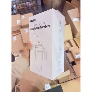 Vaso Térmico Aislado de Acero Inoxidable de 40 oz con Asa y Pajita, Taza de Viaje para Café con Tapa Antiderrames, Capacidad de 50 oz - Product Image 5