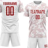 Conjunto de Camiseta y Pantalones Cortos de Fútbol de Manga Corta, Impresos, Transpirables, Ligeros, de Secado Rápido, Uniforme de Entrenamiento, Unisex