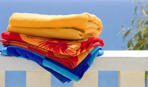 100% coton serviettes de plage anneau filé fil rayures carreaux motifs jacquard réutilisable solide teint pour une utilisation toutes saisons - Product Image 2