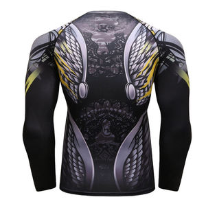 Protector de alta calidad Unisex, manga larga, cuello falso de secado rápido, estampado personalizado, MMA Rush - Product Image 2