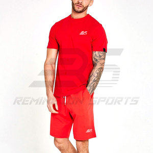New Fashion Wholesale Custom T-shirt and Shorts <b>Set</b> Men's Cheap Price Summer Men <b>Twin</b> <b>Set</b> 2 Piece Men's Jogging Short <b>Set</b> - Product Image 2