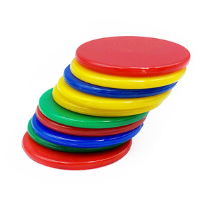 1000Pcs 4 Colors 1 Inch Plastic Math Disc - Product Image 1