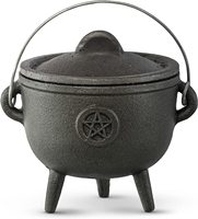 Brûleur d'encens en fonte tibétain de haute qualité, écologique, pour Halloween, en forme de pot de sorcière, emballage personnalisé, parfum bois de santal aromatique