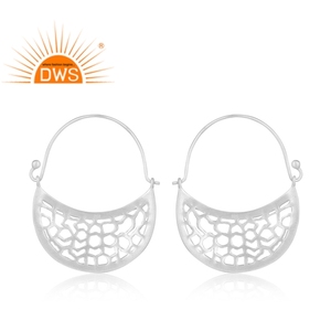 Latest Design <b>Fine</b> Sterling Silver Basket Design <b>Earring</b> Silver Jewelry for Women Gift for Her - Product Image 2