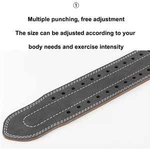 Cinturón de levantamiento de pesas de cuero genuino para gimnasio, cinturón de soporte de espalda para Fitness, para culturismo, color dorado - Product Image 5