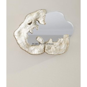 Espejo de pared de forma Irregular de Metal resistente con recubrimiento en polvo de Color blanco más exigente suministros de decoración para el hogar y la sala de estar - Product Image 3